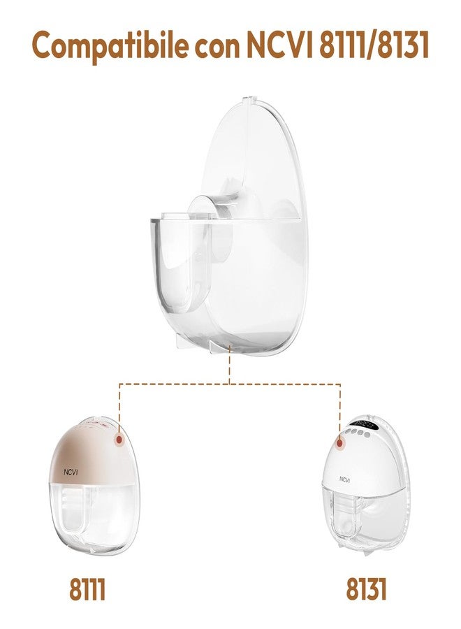 NCVI Replacement Milk Collector Cup, Compatible with NCVI Wearable Breast Pump 8111/8131, 5oz/150ml, BPA-Free Food Grade Hands-Free Container - Image 2